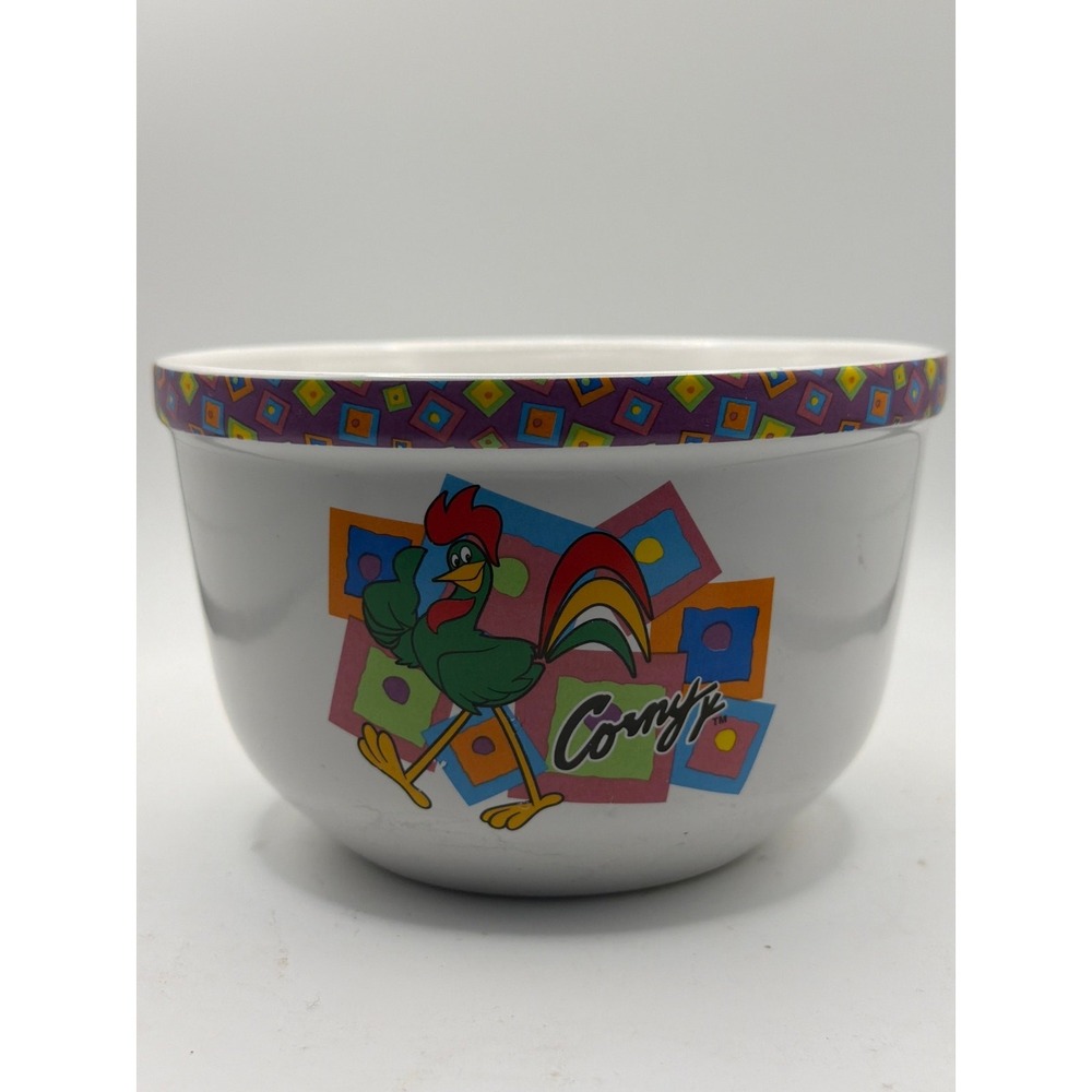 Vintage Kellogg's 2002 Cereal Bowl Corny Houston Harvest White Ceramic 3 Cup